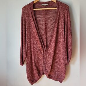 CLEO Raspberry Open Cardigan